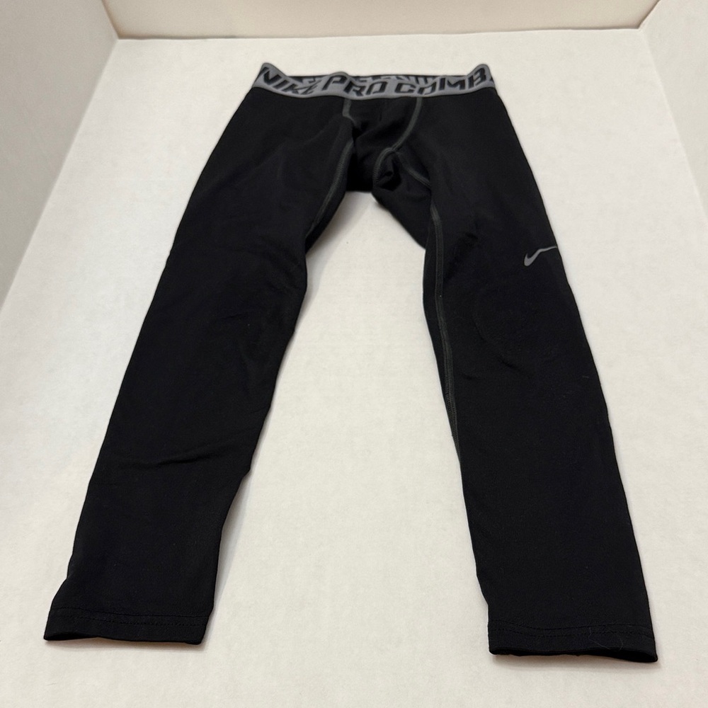 Nike Black Leggings with Gray Waistband